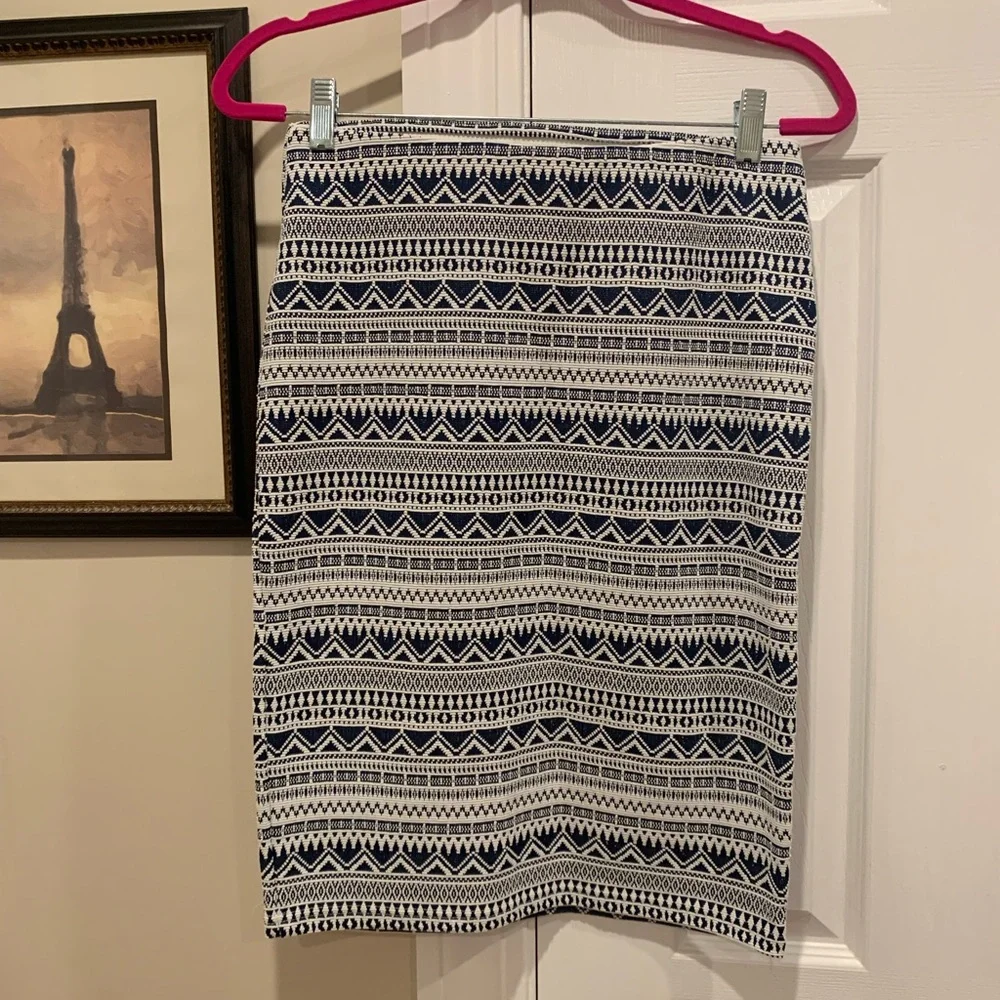 RD Style Fitted Printed Pencil Skirt - Picture 1 of 8